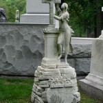 girl dancing on tomb bellefontaine cemetery