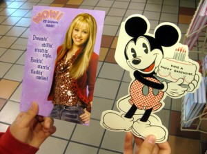 hannah montana greeting card