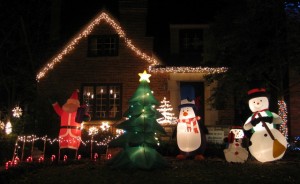 penquins at christmas