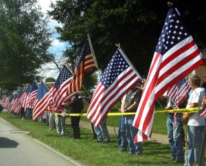 flag waving