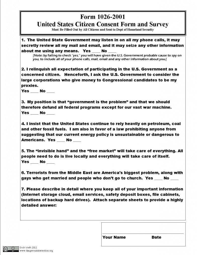 US Citizen Consent form