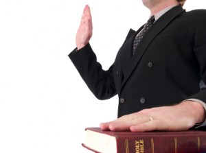 swearing on bible