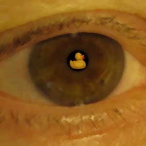eye with duck
