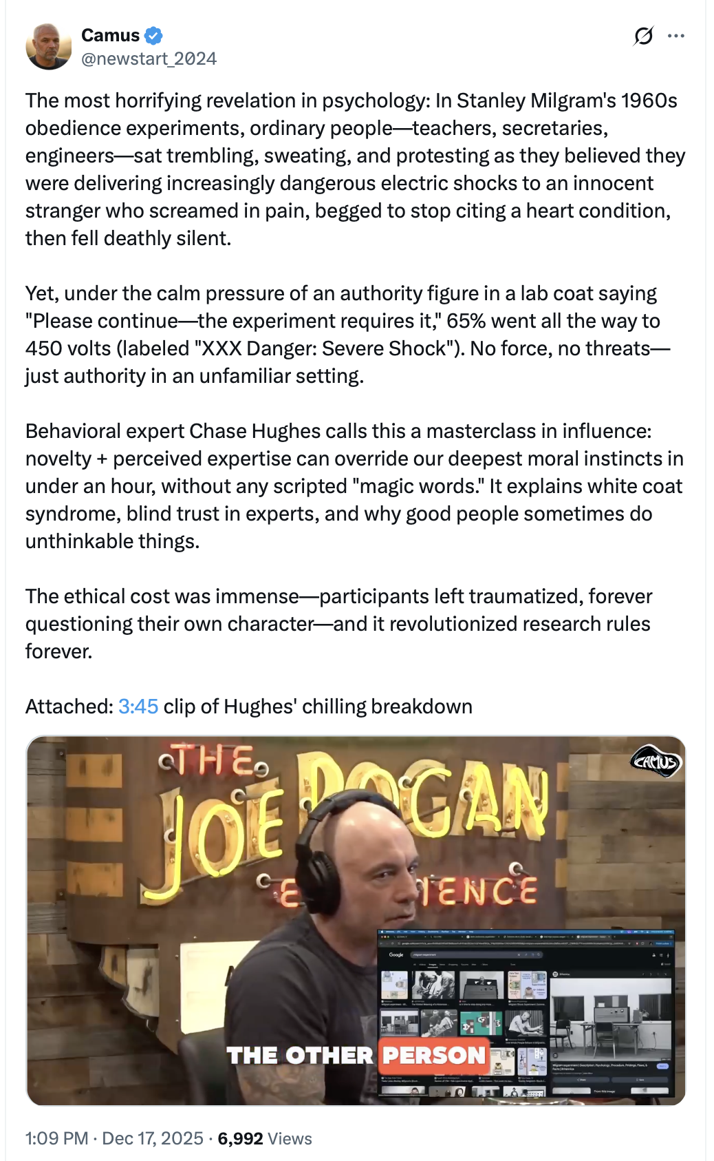 Why the Milgram subjects acted heinously 1 Screenshot 2025 12 17 at 2.25.07 PM